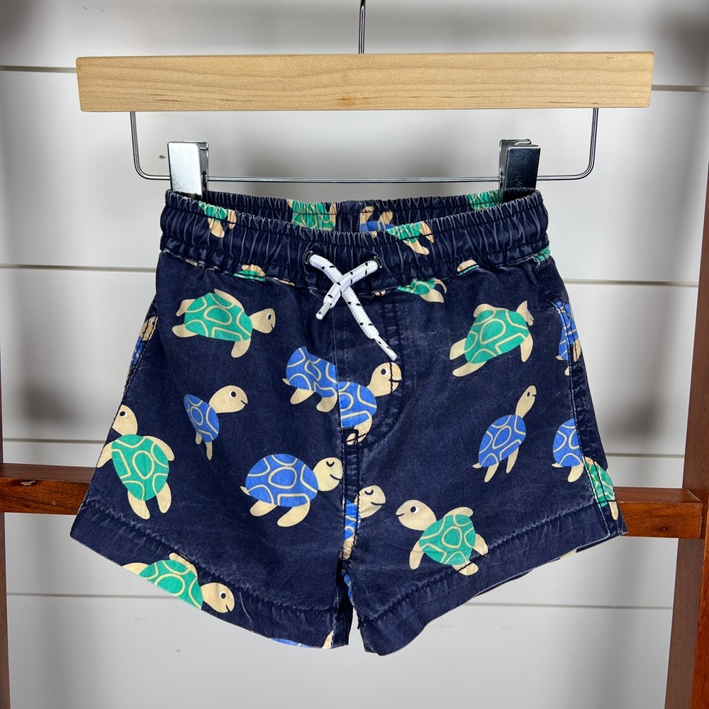 Seed Heritage, Blue and Green Sea Turtle, Swim Shorts, size 6-12 mos.